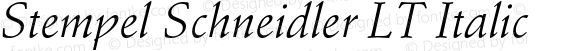 StempelSchneidlerLT-Italic