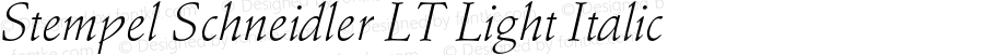 Stempel Schneidler LT Light Italic