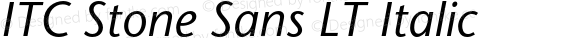 StoneSansLT-Italic