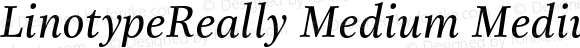 LinotypeReally Medium Medium Italic
