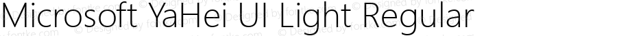 Microsoft YaHei UI Light Regular