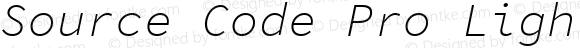 Source Code Pro Light Italic