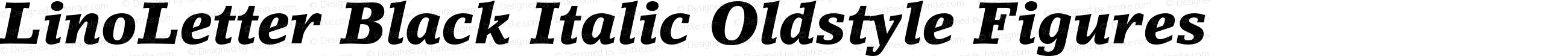 LinoLetter Black Italic Oldstyle Figures