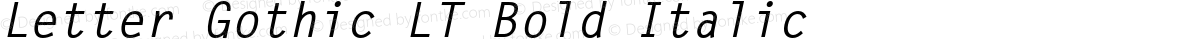 Letter Gothic LT Bold Italic