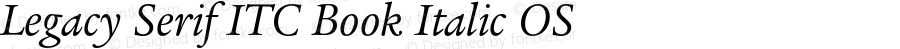 Legacy Serif ITC Book Italic OS