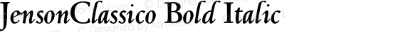 JensonClassico Bold Italic