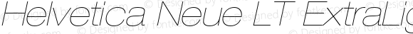 Helvetica Neue LT ExtraLight Italic 2