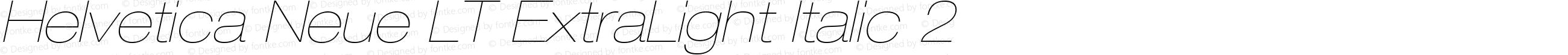 Helvetica Neue LT ExtraLight Italic 2