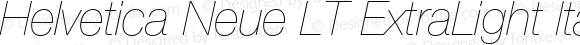 Helvetica Neue LT ExtraLight Italic