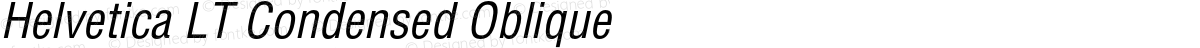 Helvetica LT Condensed Oblique