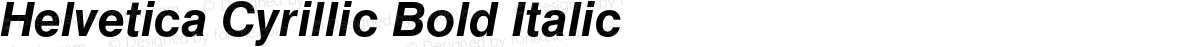 Helvetica Cyrillic Bold Italic