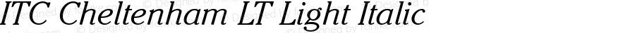 ITC Cheltenham LT Light Italic