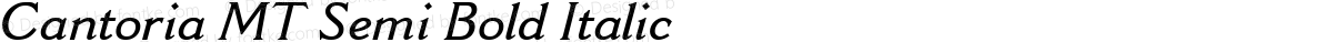 Cantoria MT Semi Bold Italic