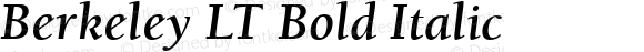 ITC Berkeley Oldstyle LT Bold Italic