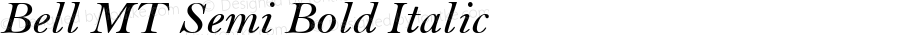 Bell MT Semi Bold Italic