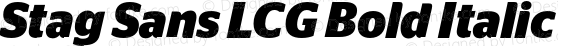 Stag Sans LCG Bold Italic Version 1.200; 2016 Latin, Cyrillic and Greek