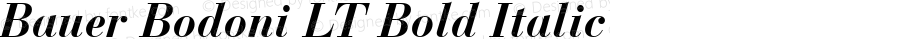 Bauer Bodoni Bold Italic