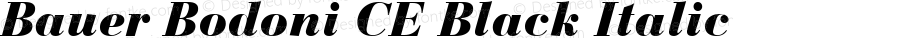 Bauer Bodoni CE Black Italic