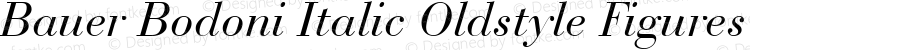 Bauer Bodoni Italic Oldstyle Figures