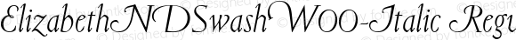 ElizabethNDSwashW00-Italic Regular