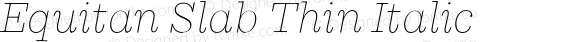 Equitan Slab Thin Italic