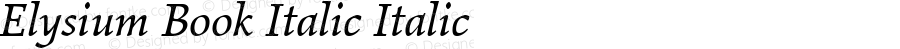 Elysium Book Italic Plain