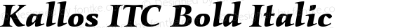 Kallos ITC Bold Italic