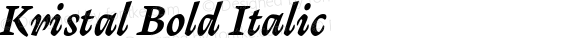 Kristal Bold Italic