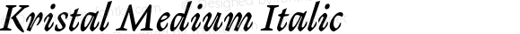 Kristal Medium Italic