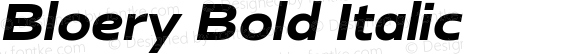 Bloery Bold Italic