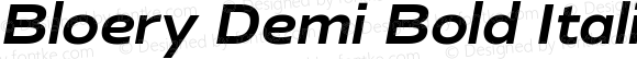 Bloery Demi Bold Italic