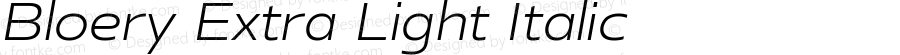 Bloery Extra Light Italic