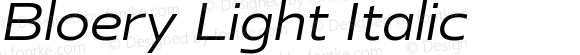 Bloery Light Italic