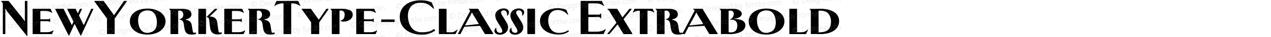 NewYorkerType-Classic Extrabold