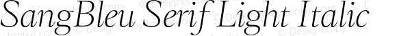 SangBleu Serif Light Italic