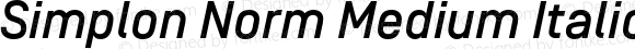 Simplon Norm Medium Italic