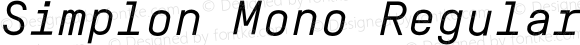 Simplon Mono Regular Italic