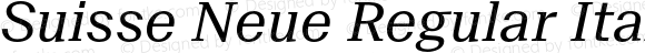 Suisse Neue Regular Italic