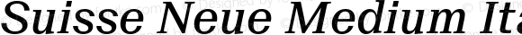 Suisse Neue Medium Italic