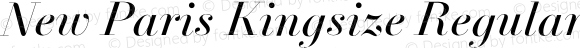 New Paris Kingsize Regular Italic