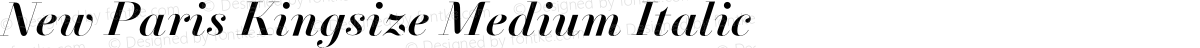 New Paris Kingsize Medium Italic