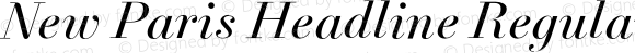 New Paris Headline Regular Italic