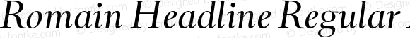 Romain Headline Regular Italic