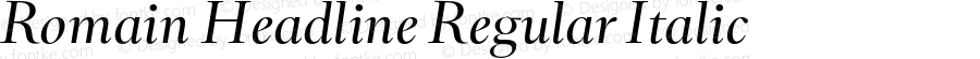 RomainHeadline-RegularItalic