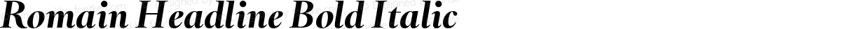 Romain Headline Bold Italic