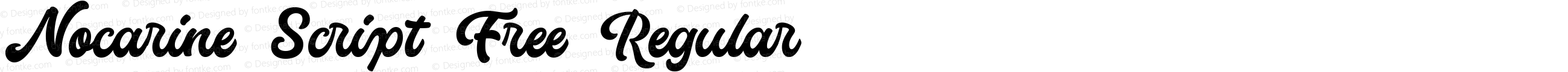 Nocarine Script Free Regular