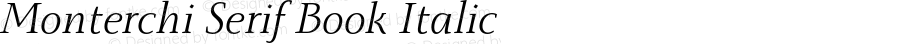 Monterchi Serif Book Italic