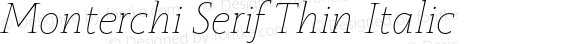 Monterchi Serif Thin Italic
