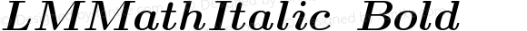 LMMathItalic10 Bold