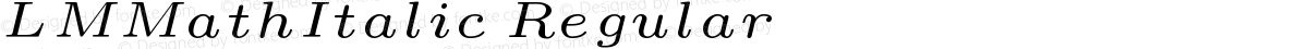 LMMathItalic5 Regular